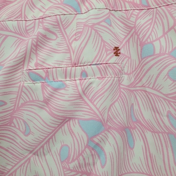 Izod golf pastel Pink Blue tennis leaf print skort women's size 6 barbiecore - Picture 5 of 8